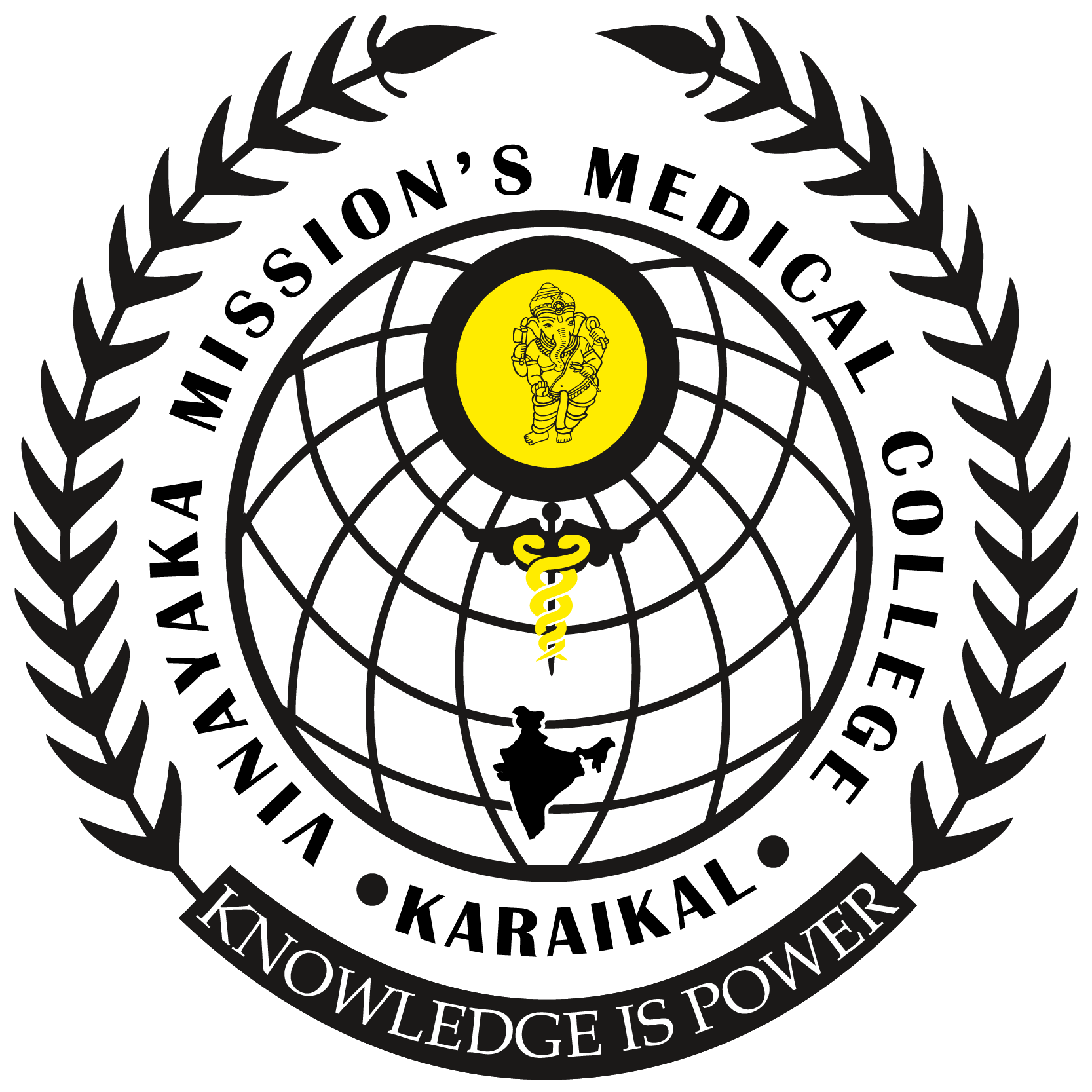 Vinayaka Mission's Medical College VMMC Karaikal Logo